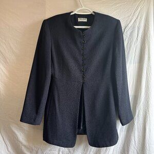 Vintage Navy Blue Table Eight Structured Blazer Jacket